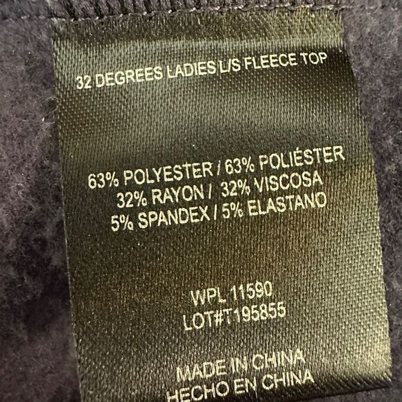32 Degrees Crew Neck Stretch Comfort Lightweight Warmth Fleece Pullover Set Sm - Picture 6 of 8